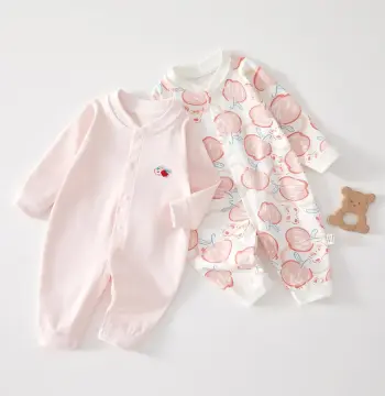婴儿连体衣服纯棉新生儿宝宝哈衣爬服春秋无骨打底内衣睡衣外出服