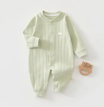 婴儿连体衣新生婴儿衣服纯棉长袖睡衣春秋款初生宝宝秋季哈衣爬服
