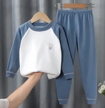 儿童德绒保暖套装中大童秋衣秋裤男童女童内衣家居服宝宝打底童装