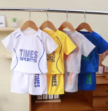 儿童短袖球服男童运动服女童速干两件套短裤套装中大童童装批发