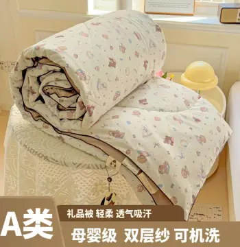 A类母婴级双层纱夏凉被大豆纤维被卡通印花可机洗空调礼品被批发