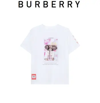 BURBERRY/博柏利儿童白色棉质角色印花圆领短袖 T恤衫 8030636 DX
