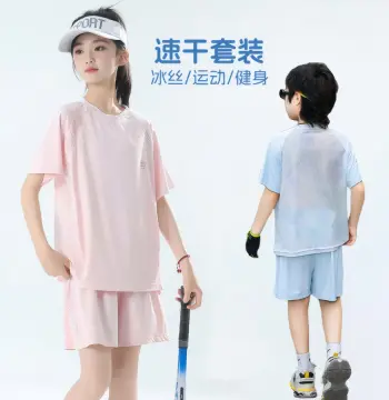 儿童夏季速干套装男童新款运动两件套女童宝宝韩版休闲短袖短裤