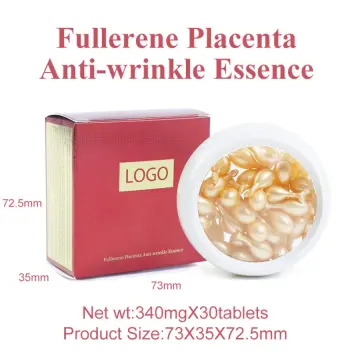 跨境全英文富勒烯胎盘素精华oem face capsule Skin Care胶囊精华