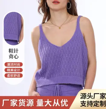 亚马逊休闲粗针背心女装镂空亲肤毛衣无袖气质优雅春季休闲百搭