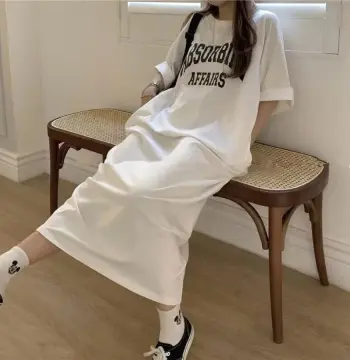 夏季韩版韩国大码女装休闲长款连衣裙胖mm宽松过膝T恤长裙女睡裙