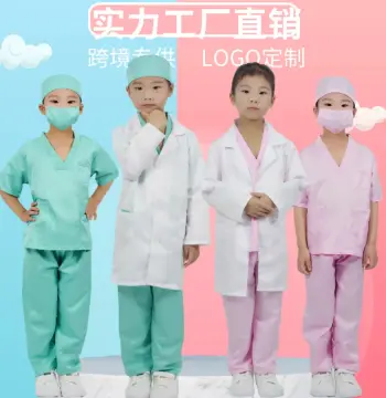 儿童医生服护士服手术白大褂服幼儿园实验室场景职业扮演服装