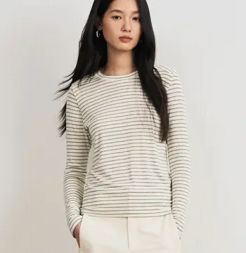 秋冬天丝醋酸打底衫女莱赛尔羊毛圆领保暖针织衫纯色内搭长袖上衣