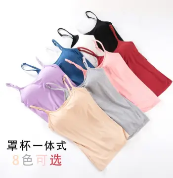 莫代尔女无钢圈带胸垫一体式吊带背心升级版瑜伽打底衫内衣厂家批