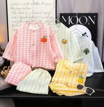 儿童睡衣上衣裤子春秋两件套男女童云朵棉夏季开衫卡通家居服套装