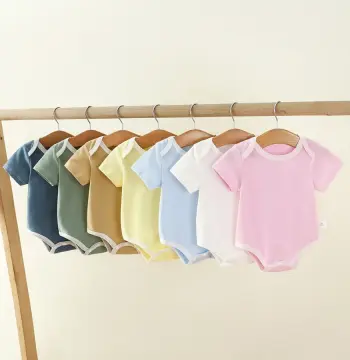 三角爬服婴儿短袖连体哈衣薄夏男女宝宝包屁衣外出新生儿印花2025