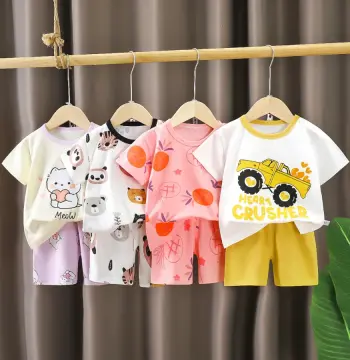 儿童短袖套装纯棉夏季新款男童夏装宝宝T恤女童衣服服装薄款童装
