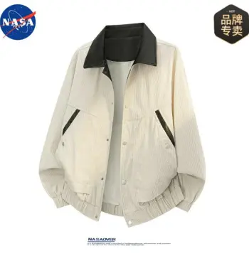 NASA品牌春秋季潮牌高质量夹克男士休闲痞帅百搭灯芯绒翻领外套