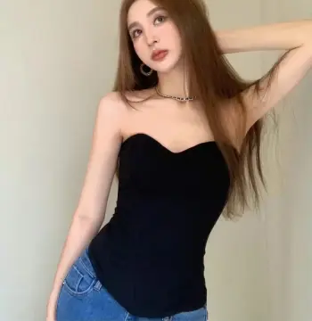 塑身鱼骨裹胸女背心性感高腰修身欧美时尚自带胸垫防滑条抹胸胸衣