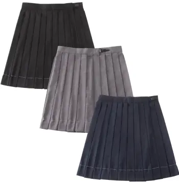 JK制服纯色百褶裙正统裙学生高腰日系短长裙优等生不良裙校班服