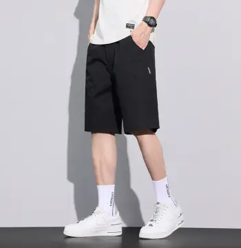 2023夏季简约百搭潮牌休闲短裤抖音爆款男士冰丝休闲短裤中裤男潮