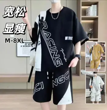 青少年潮牌两件套装字母帅气一套短袖搭配夏季短裤男装休闲衣服