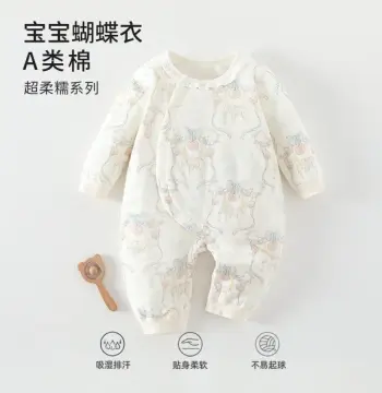 婴童装婴幼儿a类纯棉无骨连体衣爬服婴儿秋冬款内搭爬服哈衣童装