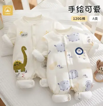 加厚冬季120g棉婴儿连体衣保暖夹棉冬款宝宝哈衣纯棉衣服婴儿爬服