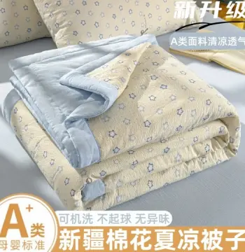 A类母婴级ins云感双层纱纯棉夏被棉花被儿童薄被夏凉被空调被学生
