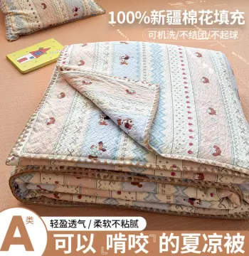 A类100%棉花夏凉被卡通小清新泡芙棉空调被夏季透凉款夏被空调被